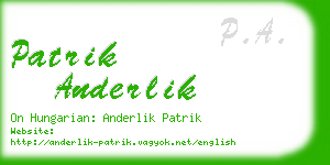 patrik anderlik business card